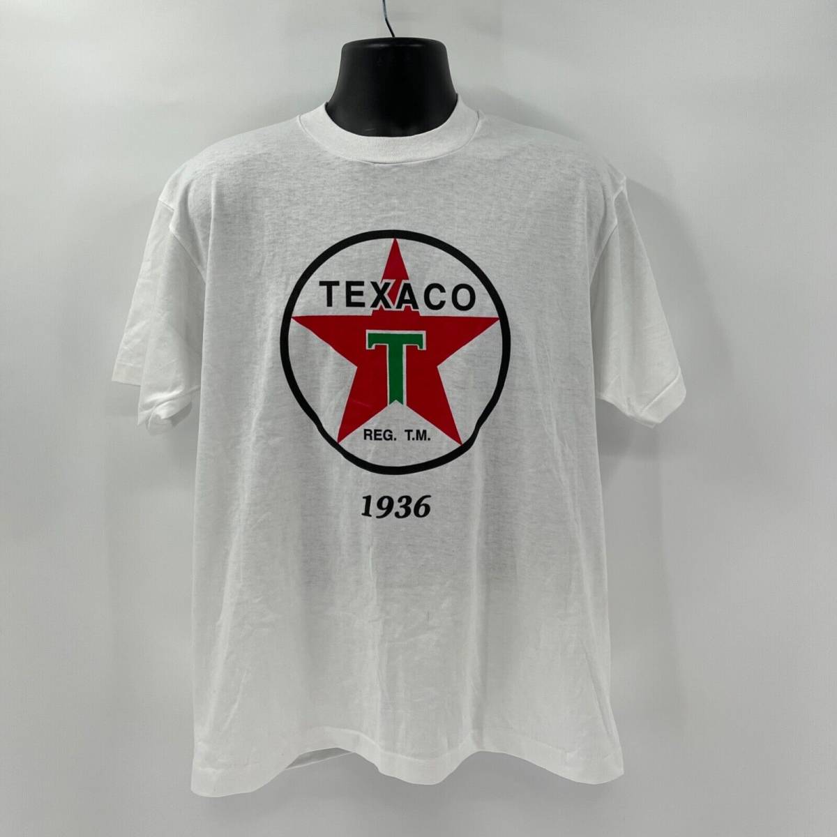 VTG Single Stitch Made in USA White Texaco Shirt Mens Sz. XL 海外 即決