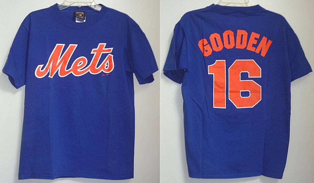 NEW YORK METS DWIGHT GOODEN MAJESTIC COOPERSTOWN COLLECTION #16 T-SHIRT SZ M TEE 海外 即決