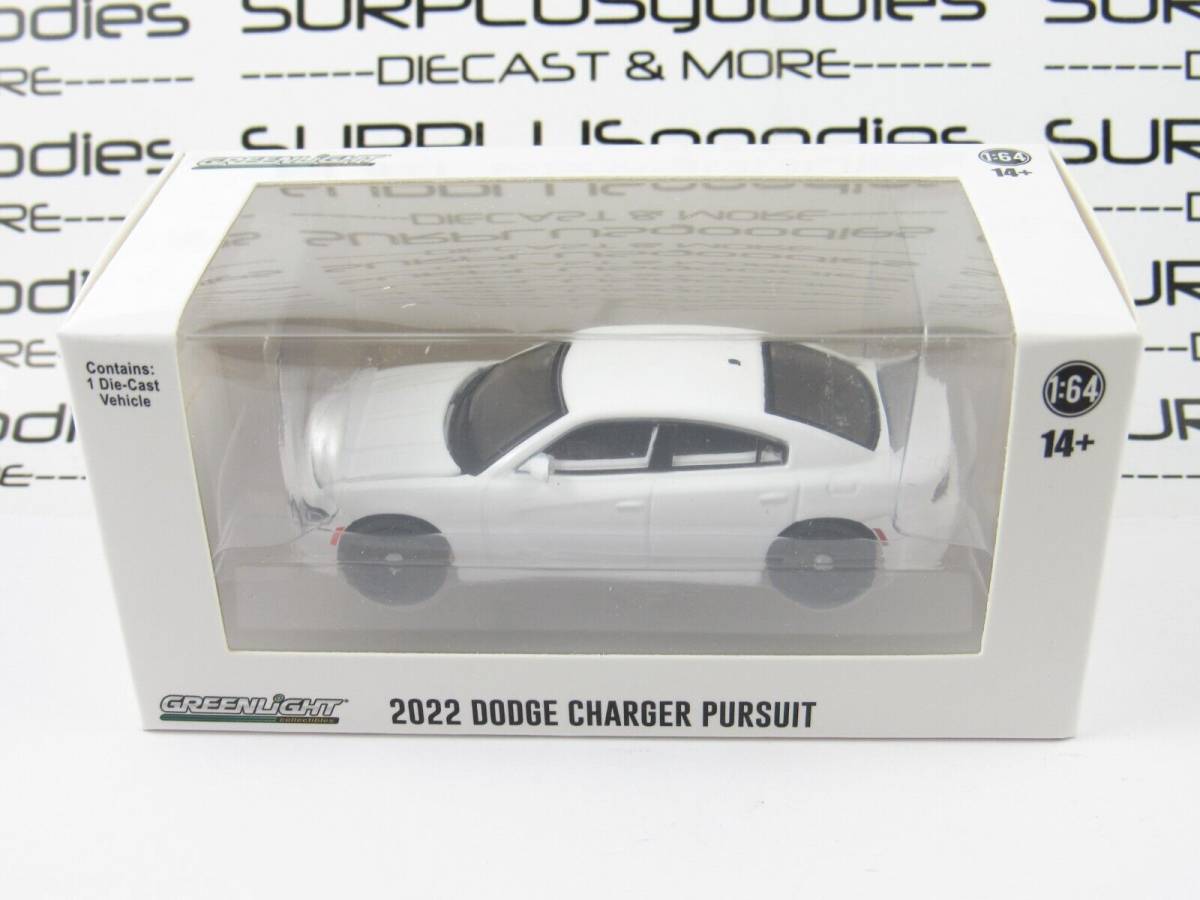 2022 Greenlight 1:64 Hot Pursuit Blank White 2022 DODGE CHARGER Police Pursuit A 海外 即決