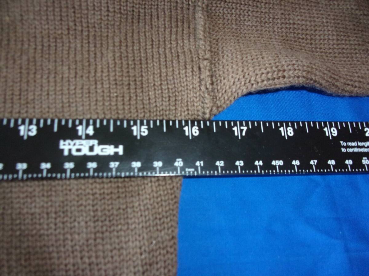 WW II 100% ACRYLIC OD BROWN 5 BUTTON SWEATER MILITARY ARMY MENS SMALL 32 CHEST D 海外 即決 7