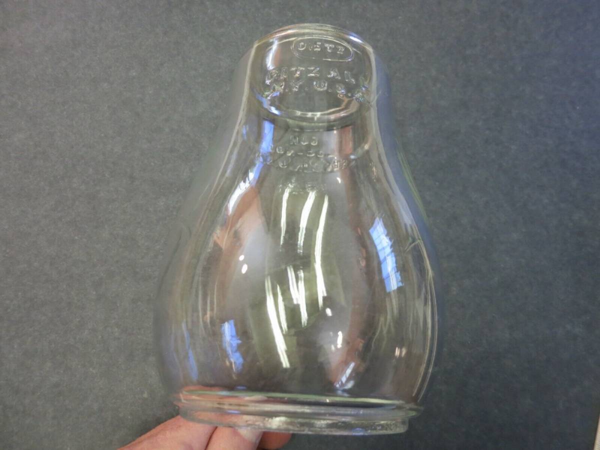Dietz Globe 64H Loc Nob Fitz All Clear Glass New Lantern Glass 6 3/4" Tall 海外 即決