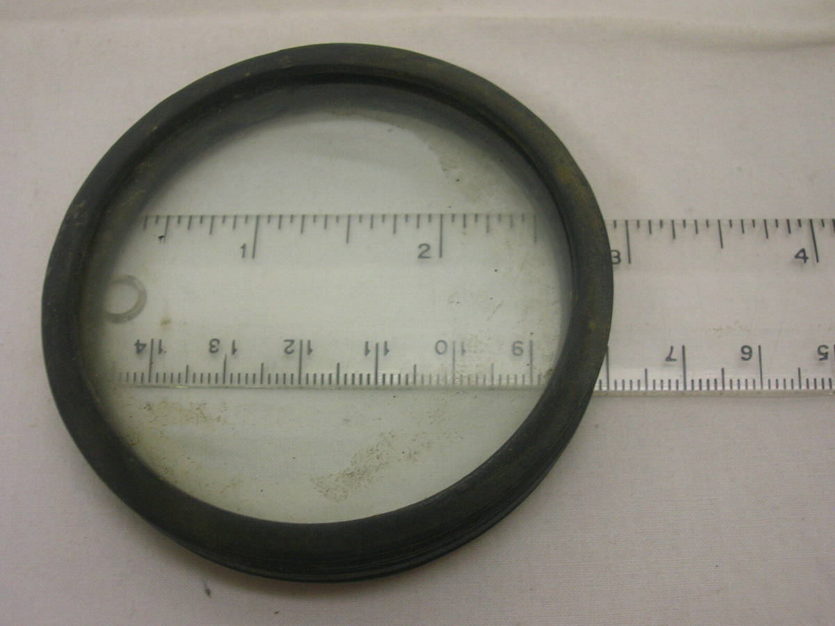 2 Vintage Clear Glass Lenses With Gasket 2 7/8" Railroad Lantern Flat Lense 海外 即決