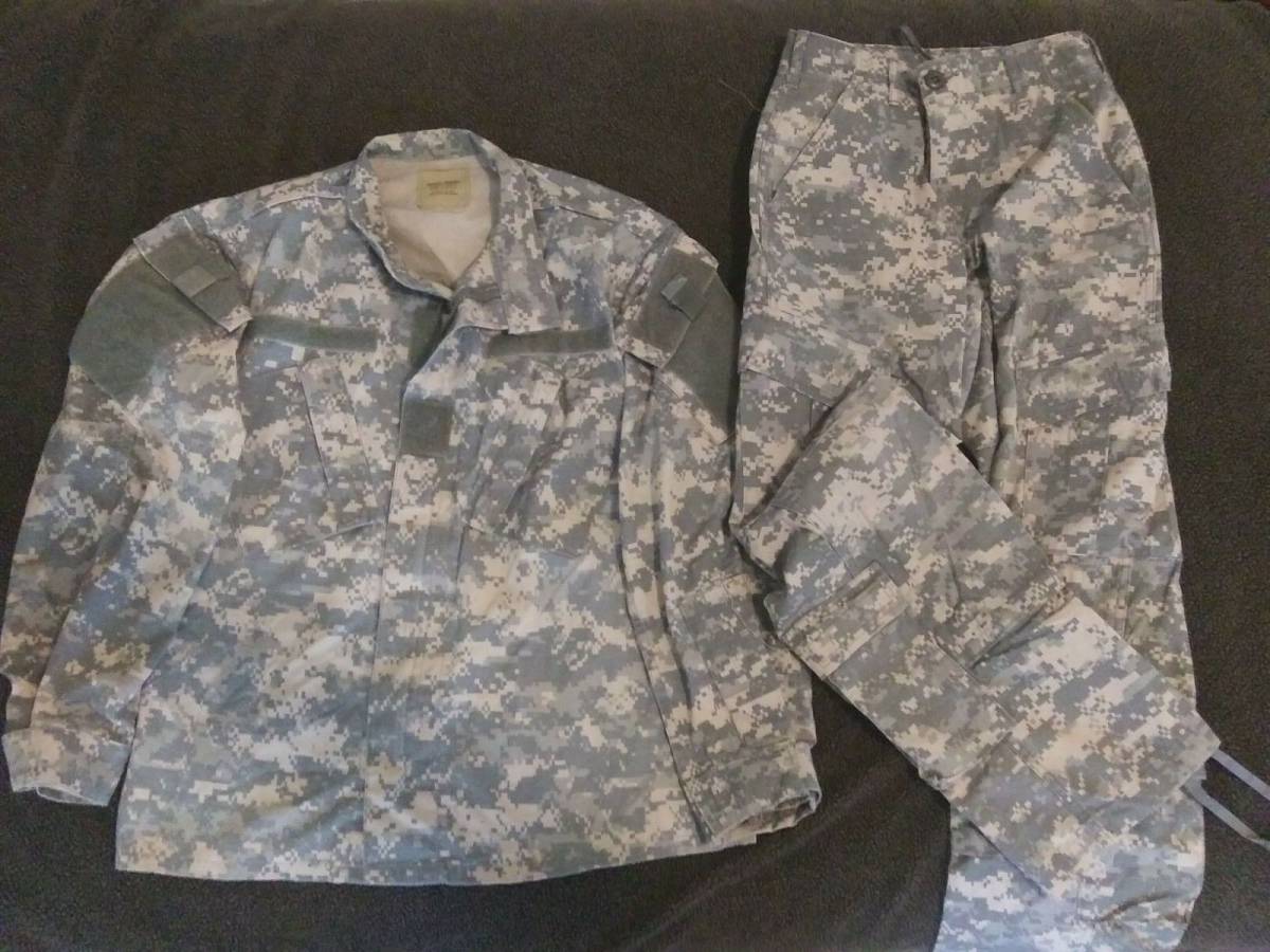 US Army Camo UCP Combat Uniform ACU DIGITAL Top Small Short, Pants XSmall Short 海外 即決