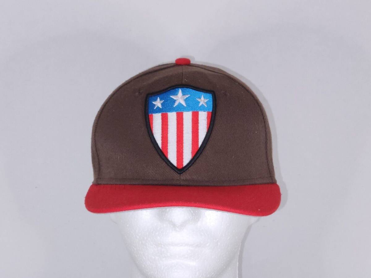 Captain America Baseball Cap New Era 9Fifty Hat Brown USO Heater Shaped Shield 海外 即決