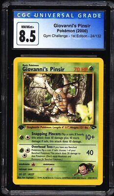 2000 Giovanni's Pinsir Pokemon Gym Challenge 1st Edition 24/132 CGC 8.5 海外 即決