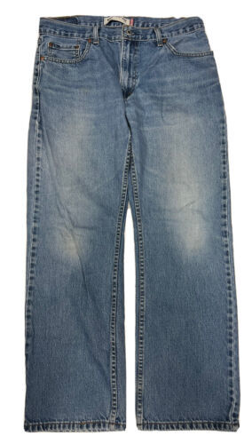 Levi’s 505 Medium Blue Denim Regular Men's Red Tab Straight Jeans Size 36 X 32 海外 即決