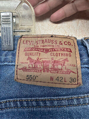 Levi 550 Relaxed Fit Mens Jeans Sz 42/30 海外 即決 3