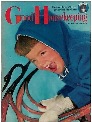 Feb 1957 issue of Good Housekeeping Magazine Child on Sled Cover 海外 即決