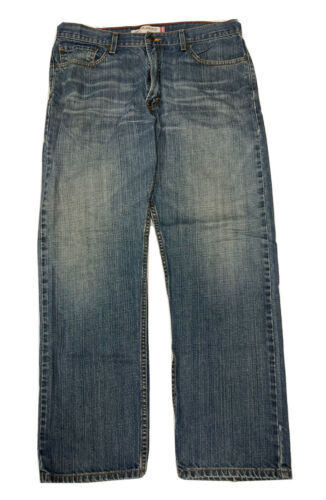 Levi’s 505 Medium Blue Denim Regular Men's Red Tab Straight Jeans Size 36 X 30 海外 即決