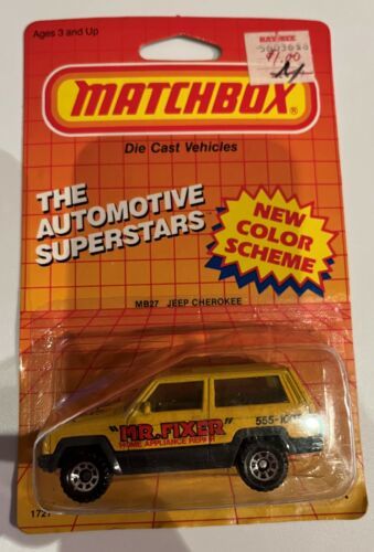 MATCHBOX Jeep Cherokee MB27 Yellow NEW in BP MACAO 1987 海外 即決