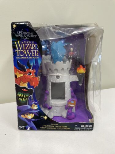 Of Dragons Fairies & Wizards Gray Magical Wizard Tower LCD Play Set w/Toy Figure 海外 即決