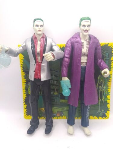 2 DC Multiverse Jokers Silver purple & Suit Loose Suicide Squad Mattel Figure 海外 即決
