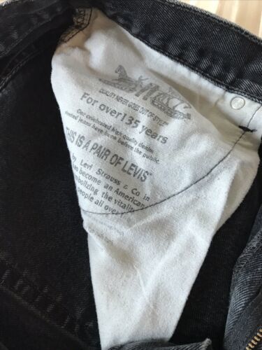 Levi's Men's Jeans 38x30 Black Wash Relaxed Straight Denim Made In Egypt 海外 即決 6
