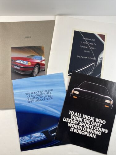 Lot of 4 Acura Dealership Brochures - 1980s-90s - Legend, TL Series 海外 即決
