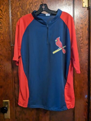 St. Louis Cardinals MLB Warm-Up Baseball Jersey Pullover XL Batting Practice 海外 即決