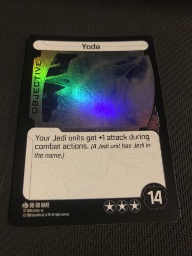 star wars Ultra Rare TCG Yoda Card Foil Holo # 60/60 海外 即決