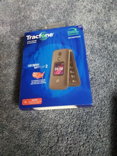Tracfone Alcatel MY FLIP 2 (A406DL) Prepaid Flip Phone BRAND NEW And SEALED 海外 即決