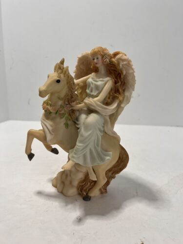 The Granville House Collection- Angel w/ Wings on a Horse Draped w/Flowers Rare 海外 即決