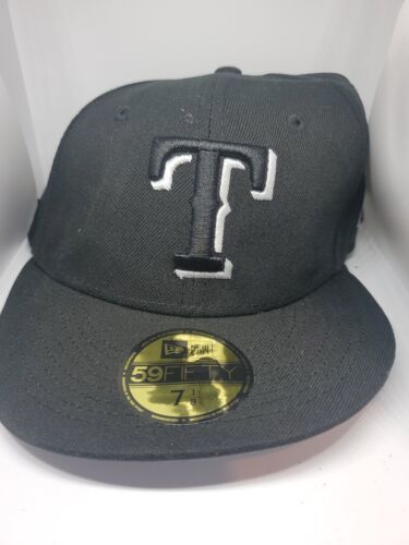New Era Texas MLB Rangers Hat 59Fifty Fitted Sz. 7 1/8 new damage 海外 即決