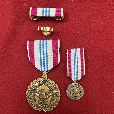 Vintage US Military Defense Meritorious Sevice Medal Set (full size/mini/ribbon/ 海外 即決