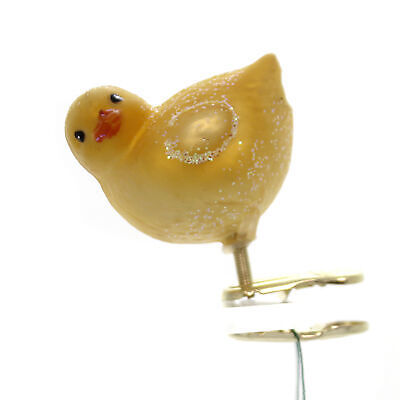Old World Christmas Baby Chick Glass Clip-On Ornament Bird 18058 海外 即決