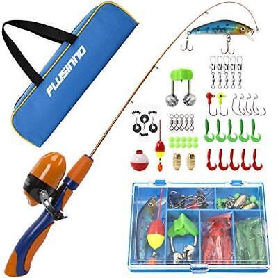 Portable Telescopic Fishing Rod and Reel Full Kits(Orange with Bag120CM 47.24IN) 海外 即決