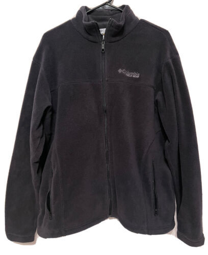 Columbia Sports Company Mens Black Field Gear Fleece Full Zip Jacket Size L 海外 即決