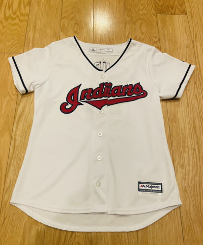 MAJESTIC Cleveland INDIANS CORY KLUBER White Home Jersey #28 Women's Size Medium 海外 即決