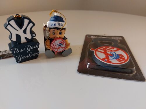 (2) New York Yankees CHRISTMAS Tree Holiday Ornaments & Bottle opener MLB-NEW 海外 即決