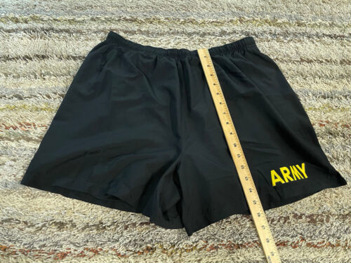 US Army PT Shorts PFU Physical Fitness Training Black Lined USGI Mens Large L 海外 即決 4