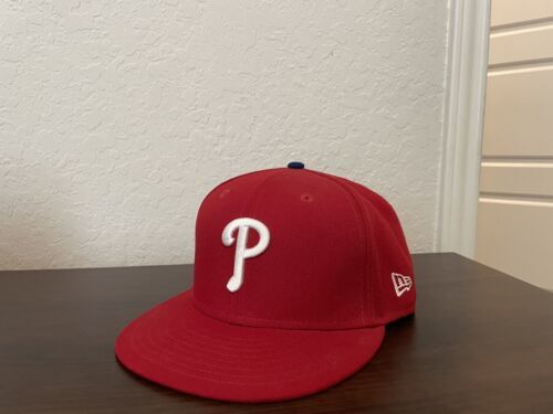 New Era 59Fifty Men's Hat MLB Philadelphia Phillies Red On Field Fitted Game Hat 海外 即決