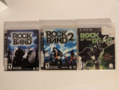 Playstation 3 PS3 Rock Band, 2 Rock of the Dead Lot 3 games 海外 即決