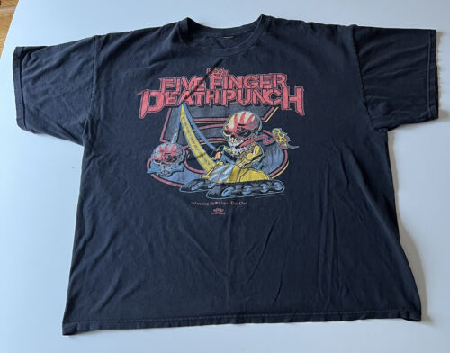 Vintage Five Finger Death Punch Men's Black T Shirt Not A REPRINT 海外 即決 4