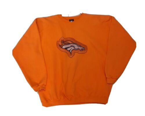 Starter Sweatshirt Men's XL Xtra Large Orange Denver Broncos Vintage NFL 海外 即決