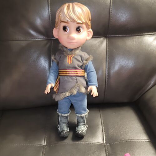 Disney Store Animators Collection FROZEN Kristoff Doll Toddler 16" With BOOTS 海外 即決