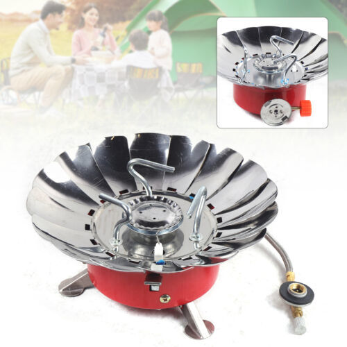 Portable High Power Outdoor Gas Stove Mini Windproof Burner Cooking Tool 海外 即決