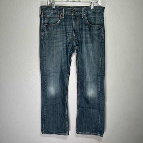 Levis 527 Boot Cut Jeans Mens 34x30 Blue Denim Pants Work Workwear Dark Wash 海外 即決