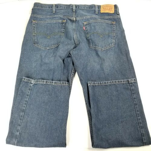 Levi's 569 Loose Straight Men's Sz 38 x 32" Blue Cotton Denim Jeans 海外 即決 5