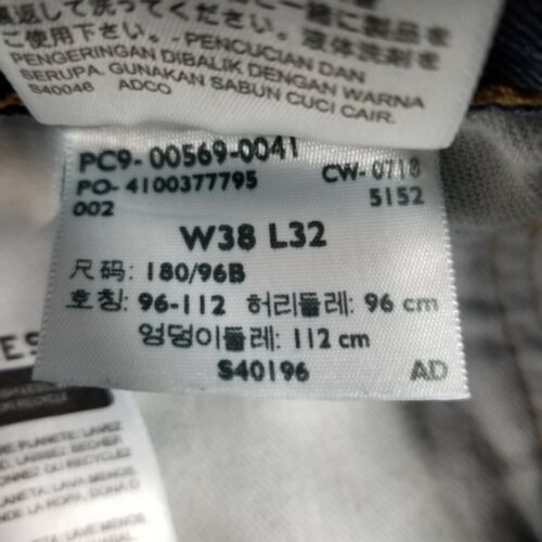Levi's 569 Loose Straight Men's Sz 38 x 32" Blue Cotton Denim Jeans 海外 即決 9