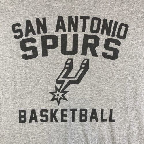 San Antonio Spurs Basketball Mens T Shirt NBA 2XL Gray Black 海外 即決