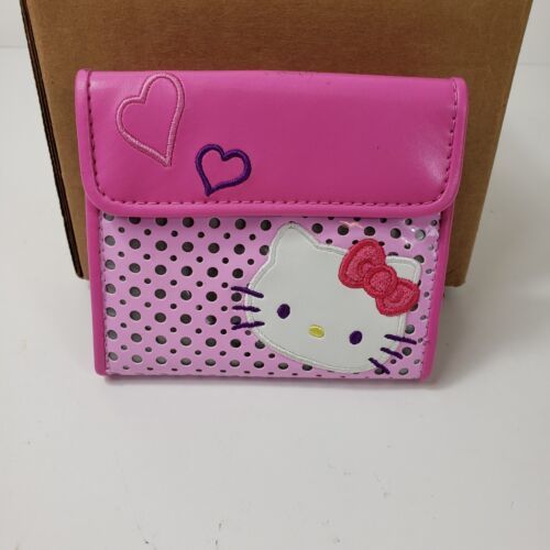 Vintage Sanrio 2005 Hello Kitty Pink Nylon Wallet Authentic 100% Rare 海外 即決