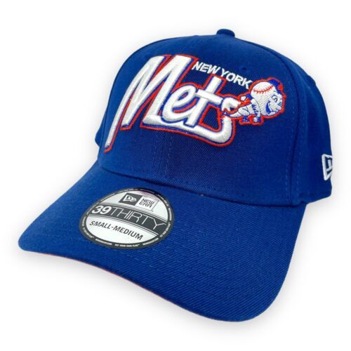 New York Mets MLB New Era 39THIRTY Mr Met Flex Stretch Cap (Blue) NWT Size S/M 海外 即決
