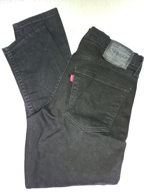 Levi's 512 Slim Taper Black Stretch Jeans 32W 30L 32x28 Excellent Condition 海外 即決