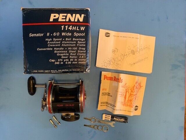 PENN SPECIAL SENATOR 114HLW 6/0 WIDE TROLLING FISHING REEL NEW IN THE BOX + MORE 海外 即決