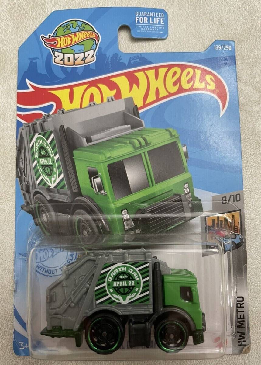 Hot Wheels 2022 Earth Day Total Disposal April 22 Garbage Truck -8/10 New In Box 海外 即決