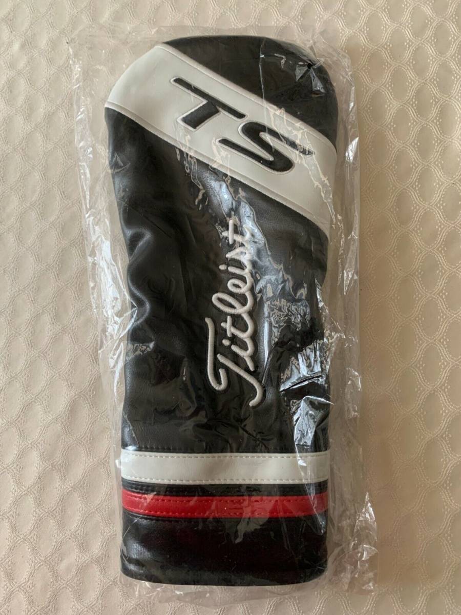 NEW Titleist TS Driver Headcover Black/White/Red Leather 海外 即決
