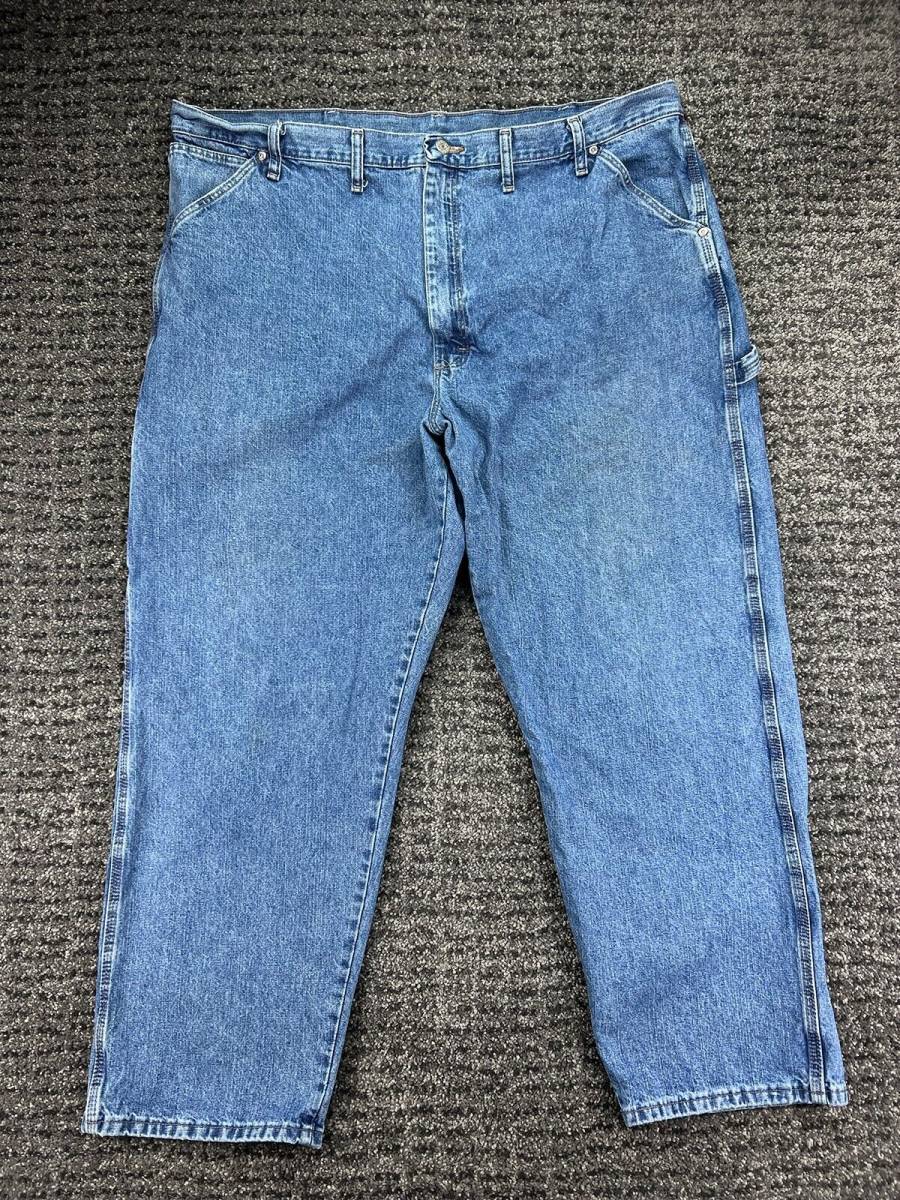Wrangler Carpenter Jeans Mens Size 45x30 (Tag Size 44x30) 100% Cotton Blue Denim 海外 即決