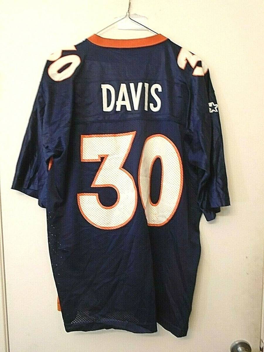Starter men's Denver Broncos Davis Football Jersey # 30 size 52 /XL Blue 海外 即決