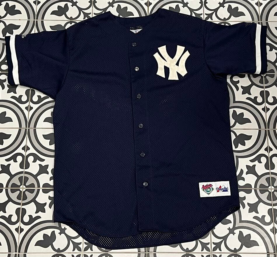 Vintage New York Yankees MLB Baseball Stitched Diamond Collection Jersey Medium 海外 即決