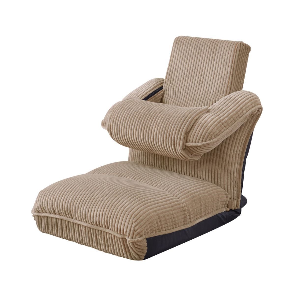 座椅子 W47×D70-126×H18-76×SH18 リクライニング ファブリック ベージュ 北欧 おしゃれ 新生活 一人暮らし 国内発送 THC-55BE